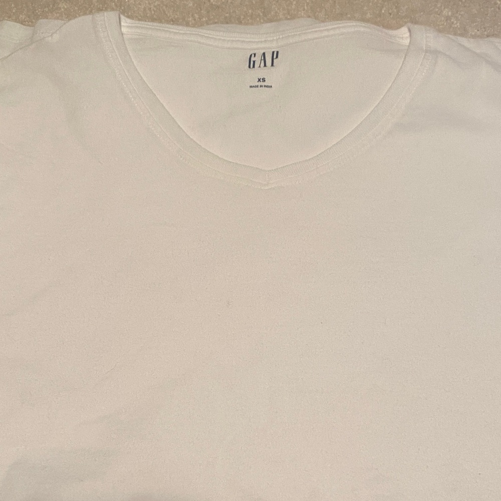 GAP White V-Neck Tee Set of Two